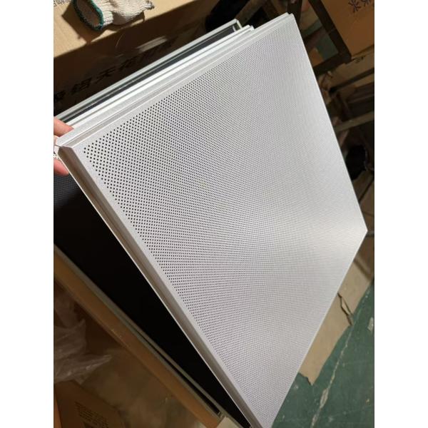 600x600 Suspended Aluminum Gypsum Ceiling Board Panels Perforated