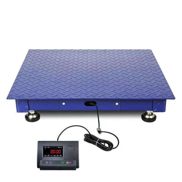 Balance de pesage à plate-forme en acier au carbone Direct Supply 2 * 1,2 mètre 500 kg avec indicateur numérique et alimentation AC/DC