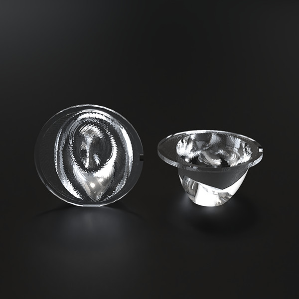 Asymmetrical PC Material LED Lighting Lens with 88% Efficiency for COB LED Applications