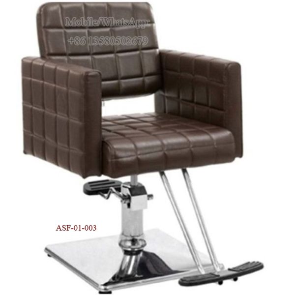 ASF-01-003 New Item Beauty Equipment Brown Color Fashion Reclining Salon Styling Chair
