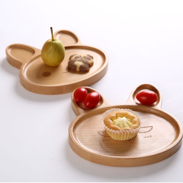 Естественная деревянная сервировка покрывает поднос диска бука 20x20cm Childred деревянный
