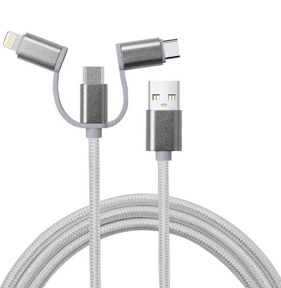 Viking Cord Braided Charging Cable Anodized Aluminum + Battle-Rope Weave