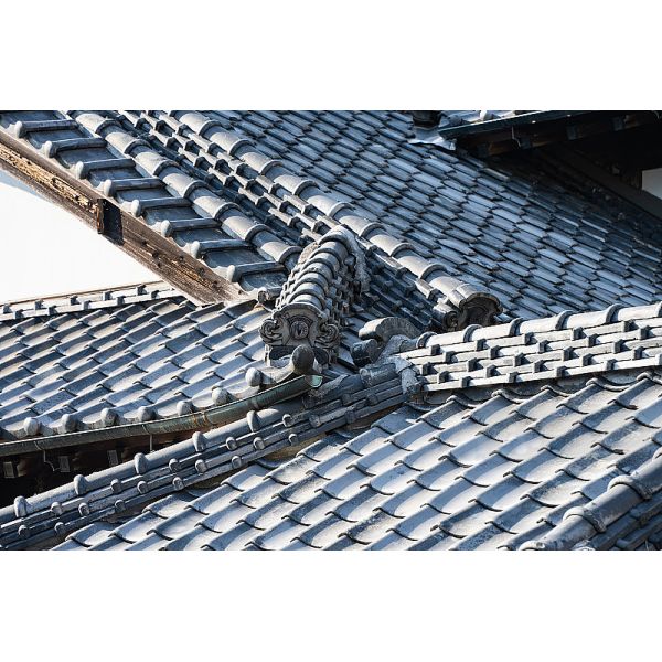 Matériaux de construction Style japonais Carreaux de toit en céramique gris fumé Japon Temples bouddhistes Carreaux de toit en céramique