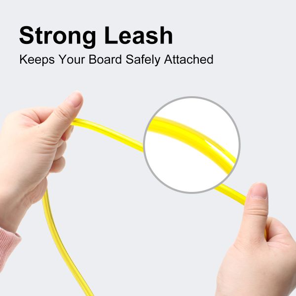 6'7'8'9'10'11'12' Surfboard Leash with Strong and Durable Coil or Straight Cord