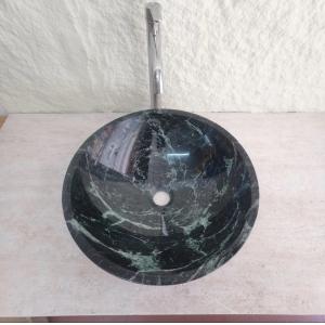 Premium Pradas Verde Green Marble Vanity Basin | Luxury Artisan Bathroom Sink