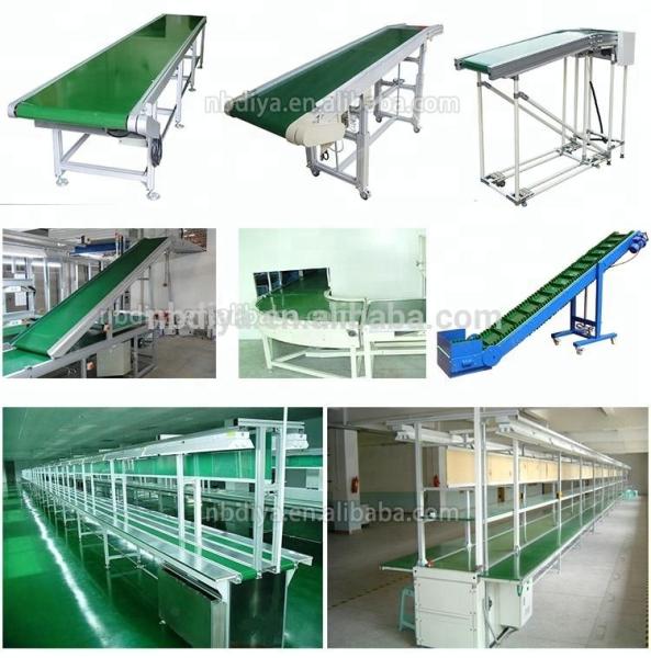 Double Face Belt Conveyor Belt System DY90 Green Rubber Plastic With Aluminum Alloy