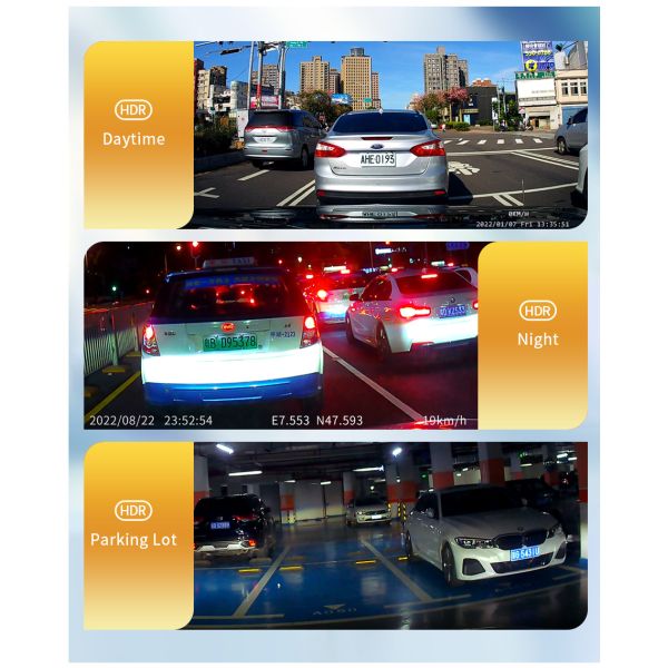 4K передний задний видеорегистратор зеркало заднего вида автомобильный рекордер 3840x2160P 25fps