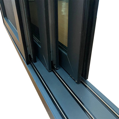 Black Modern Sealant Vertical Aluminium Windows Aluminium And Glazing Double Glaze