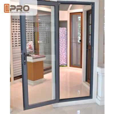 Long Life Span Porta de vidro temperado, Double Swing Porta moderna de alumínio dobradiças tipos dobradiças exteriores