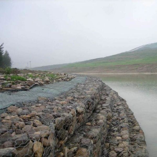 Maillage en fil de gabion revêtu de PVC
