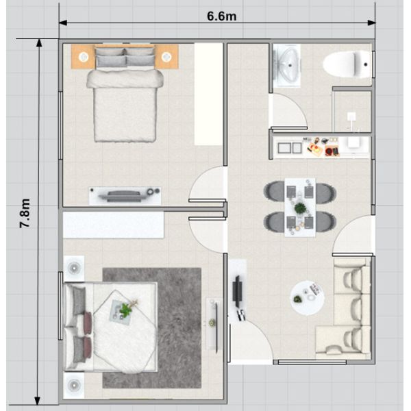 Protection contre l'incendie préfabriquée en acier légère de maisons de pavillon anti-mites, petites maisons manufacturées