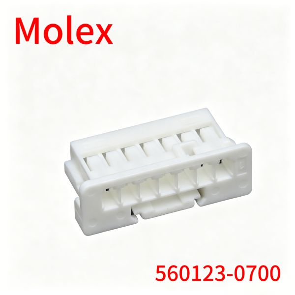 Molex 560123-0700 2.00mm Pitch Wire-to-Board Connector Housing, 7 Circuits, White PBT