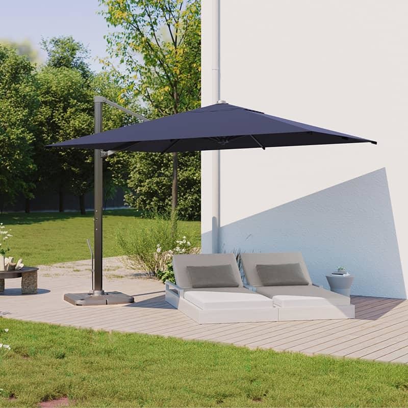 AJUNION 10ft Aluminum Luxury Patio Umbrella Auto Tilt Waterproof Parasol for Outdoor