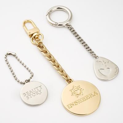 Professional Custom Logo Bag Keychain Zinc Alloy Key Ring With Chain Hook