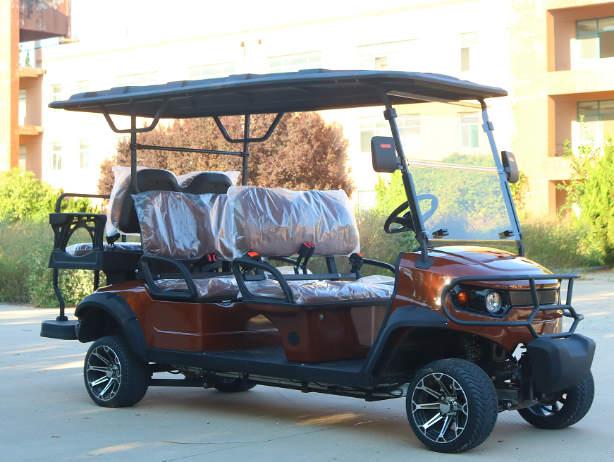 Автомобиль на четырех колесах, электрическая повозка для гольфа, 6 пассажиров, 3,5 кВт 60В 100Ач свинцово-кислотный аккумулятор