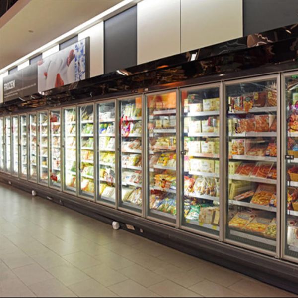 Vertical 1250L Supermarket Refrigeration Equipments