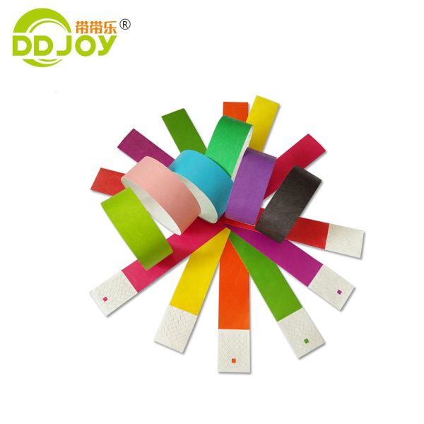 Customized Logo Waterproof Tyvek Paper Wristband for Christmas Decoration and Indoor