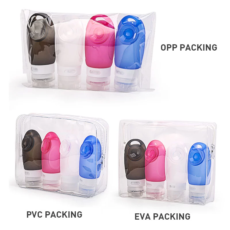 60M Volume Personal Care Industrial Leak Proof Silicone Travel Bottle Set TB02 Kit