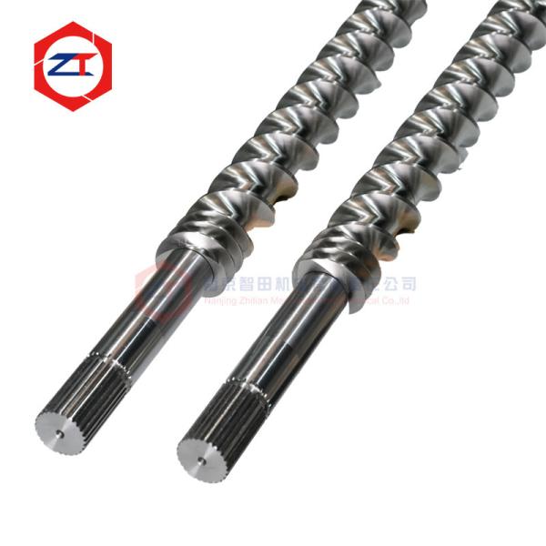 Highly Durable Twin Screw Extruder Spare Parts With HRC58-62 Hardness And Sand Blast / Polishing