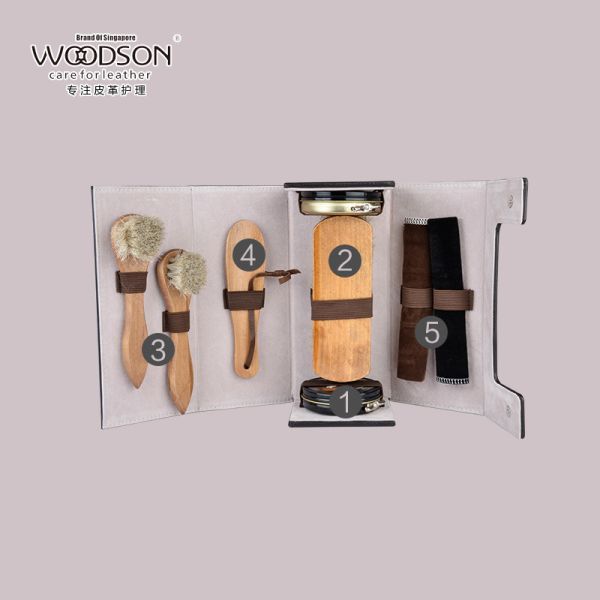Инструмента щетки блеска набора заботы кожаного ботинка OEM коробка противоракушечного многофункциональная портативная