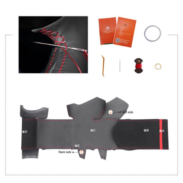 MEWANT Auto Accessories Car Interior For Subaru Impreza WRX STI 2004 Leather Suede Steering Wheel Cover Red Strip Wholesale