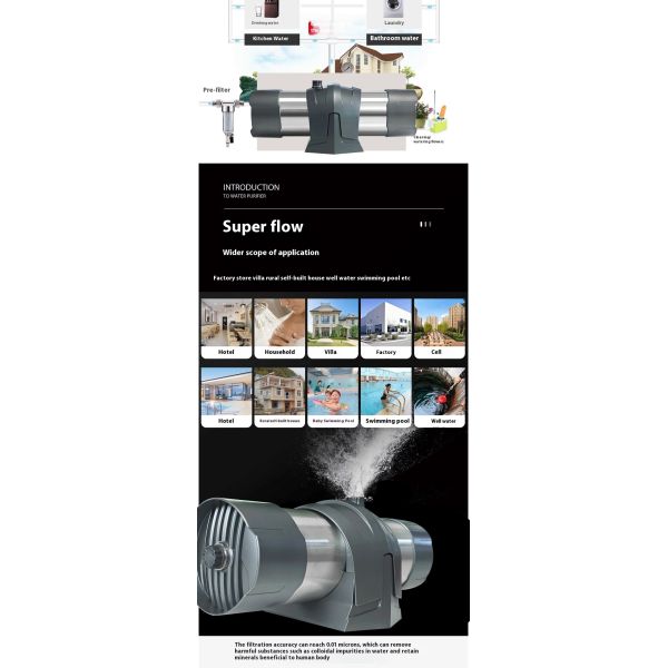 Ultrafiltration Under Sink Water Filter 304 Stainless Steel for Family