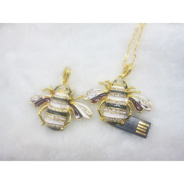Customized Logo Animal Diamond necklace Jewelry USB flash drive 8Gb