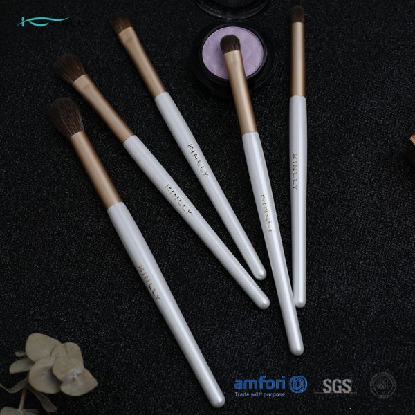 Синтетическая щетка макияжа волос 5PCS сияющая белая ISO9001