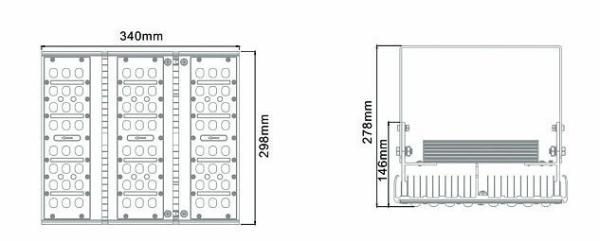 120W LED Tunnel Light With High thermal , 6063 Aluminum Bridgelux / CREE LED