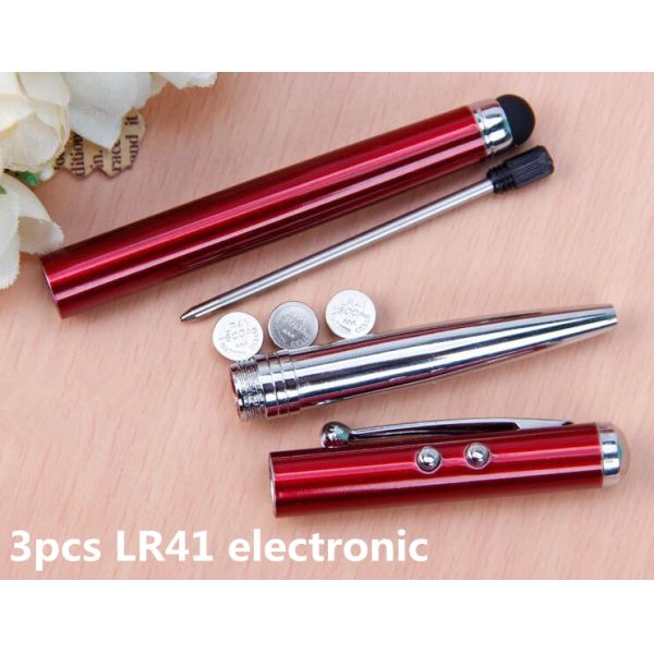 4IN 1 LED Light metal pen ,Touch srceen phone metal pen ，laser light pen, metal ball pen