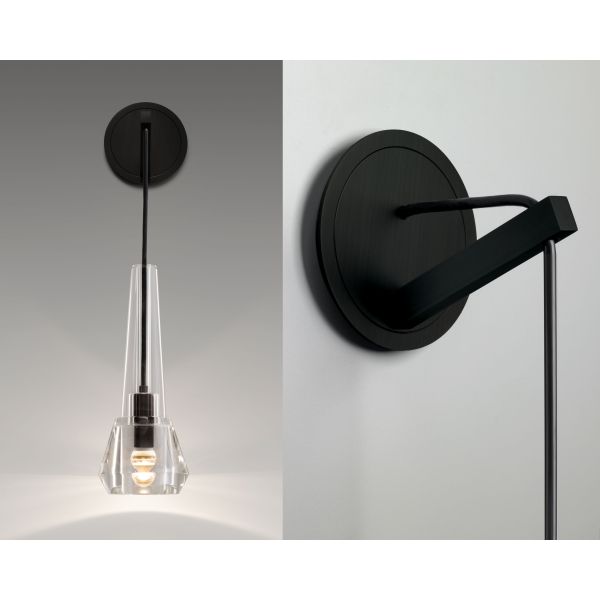 Adjustable Height Brass LED Wall Lamp Modern Oval Glass Sconce for Living Room