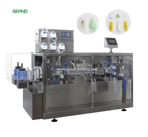 4 Filling Heads Plastic Ampoule Filling & Sealing Machine With Touch Screen 0.8-200ml