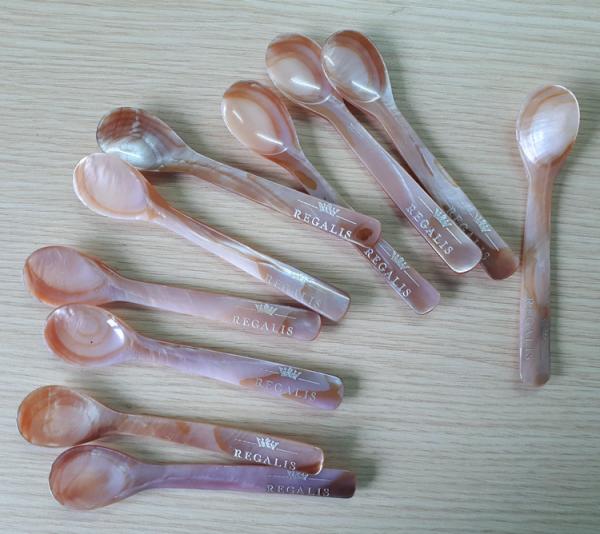 Special Color Brown Natural Mother Of Pearl Caviar Spoon 4.7 Inch And 5.1'' Available
