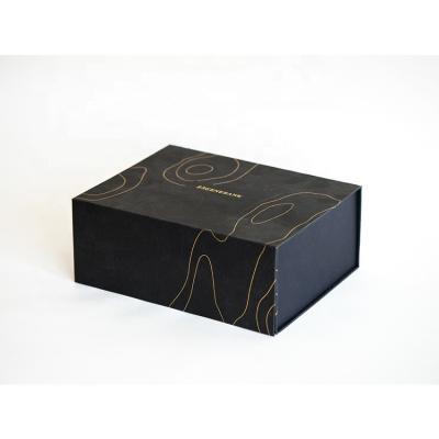 O armazenamento de empacotamento preto da caixa de papel do cartão/caixa de presente da gaveta personalizou a forma