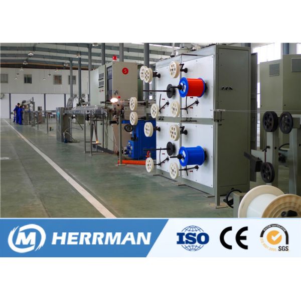 Производственная линия кабеля оптического волокна FTTH для кабеля предпосылке, кабеля 2 до 12 волокон крытого, плотной покрывая линии