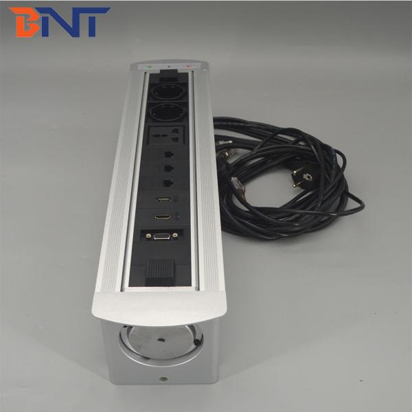 CE approved motorized rectangle smart table power tabletop socket box