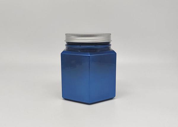 Custom Aluminum Cap Plastic Cosmetic Bottles 10.14oz Candy PET Perfume Jars