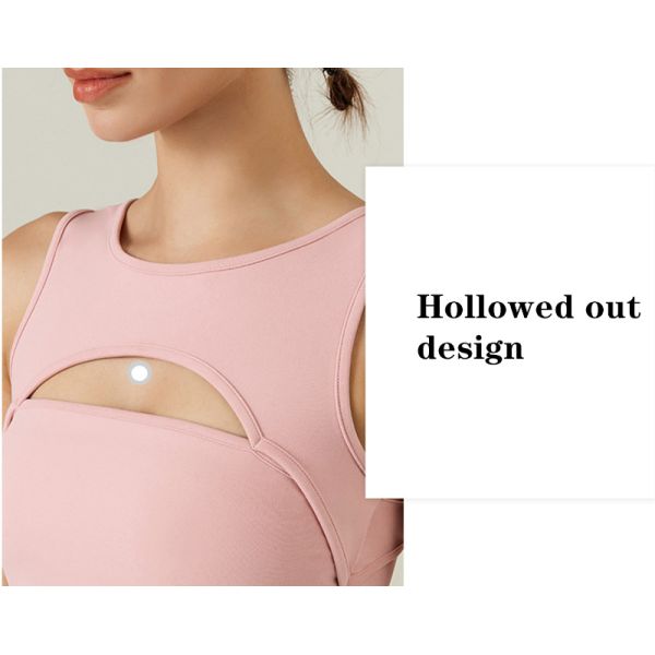 Hollow Out Fitness Yoga Vest Tops Ladies Shockproof Running Bra