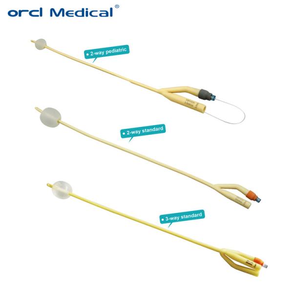 Sterile Disposable 2-way/3-way Latex Foley Catheters Bladder Irrigation in Urology Clinics