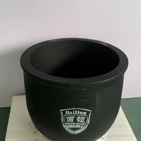 Black Large Foundry Crucible Chemical Resistant Metal Melting Crucible For Melting Zinc