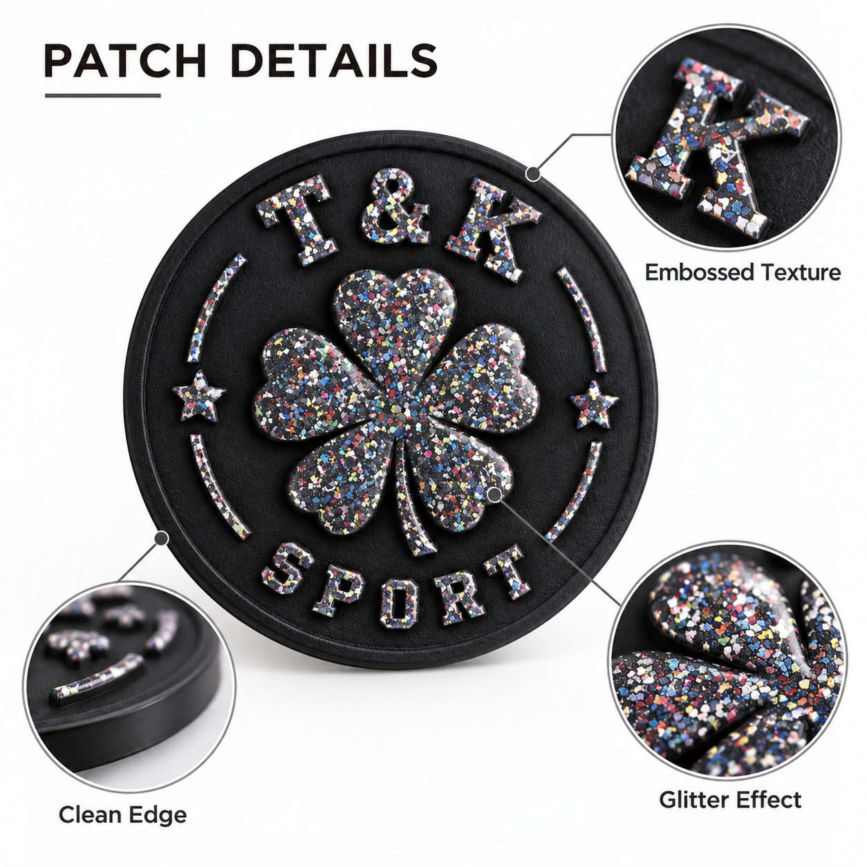 Custom Speckled PVC Logo Patches with Raised Design for Apparel Brands