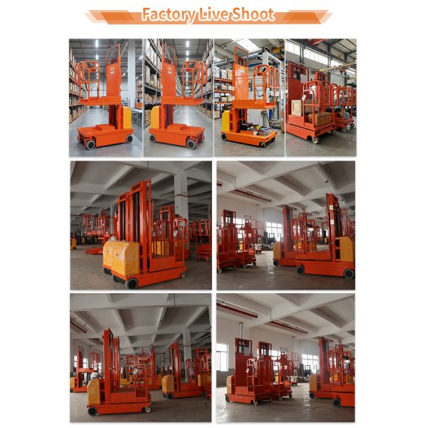 4.5m 200kg Premium Semi Electric Vertical Mast Lift Aerial Order Pickers