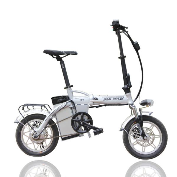Practical 14 Inch Electric Bike , Mini Foldable Electric Bike Portable Battery
