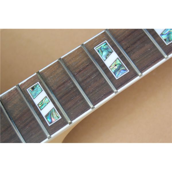 Custom Semi-finished Electric Guitar Kit with Rosewood Fretboard,Abalone Inlay,Semi-hollow Body