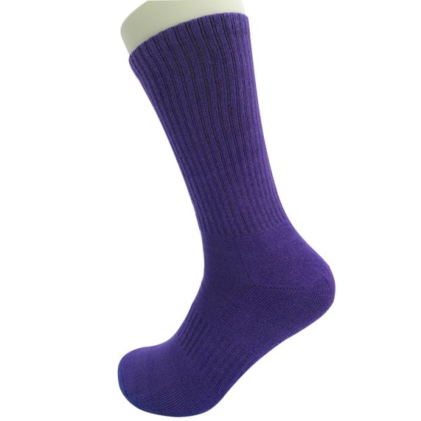 Half Terry Under the Foot Style Sports Socks with Custom Made Knitted Embroidery Logo