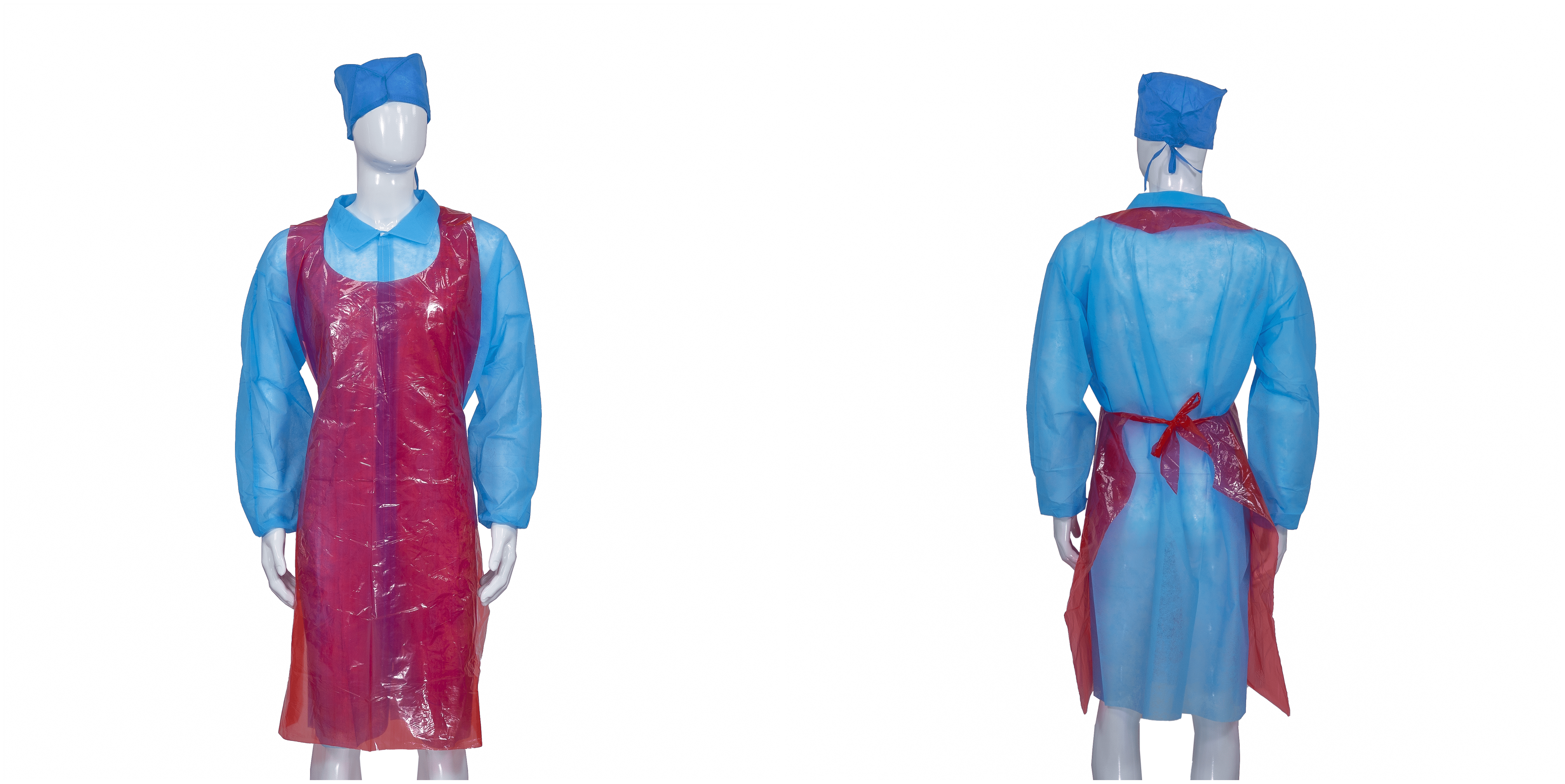 Противобрызгивающее маслостойкое легкое для дыхания одноразовое ПЕ фартук для кухонного использования водонепроницаемый пластиковый фартук