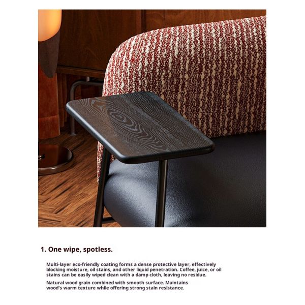 Nordic Single Office Negotiation Chair with Latex Cushion and Wooden Armchair Leisure Accent Chair for Meeting Living Room