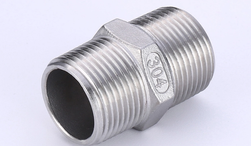 BSP Male Round Head Threaded Ss 304 Hex Nipple