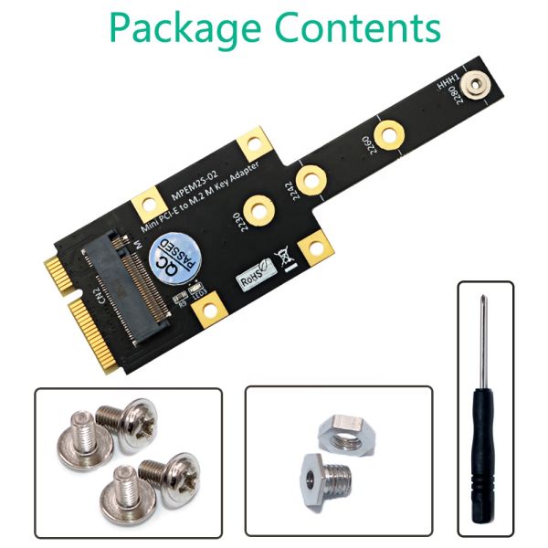New Version M.2 NGFF NVME SSD to Mini PCI-E Adapter with High-speed Data Transmission, 100% Tested Working, and 6 Months Warranty