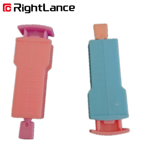 26G Pen Type Automatic Blood Lancet OEM 1.8mm Pink And Purple